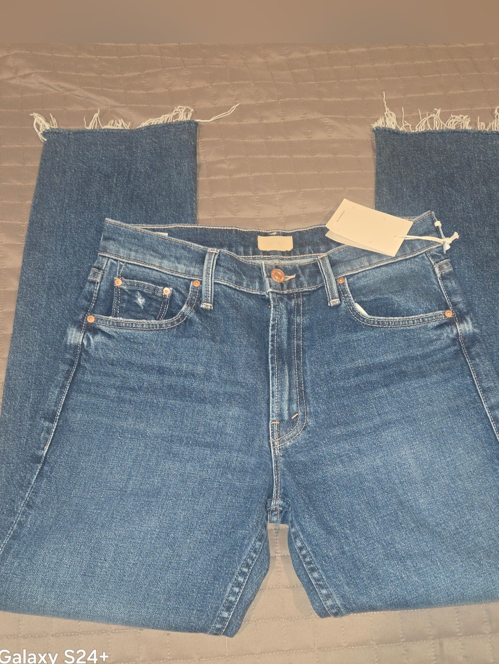 MOTHERMID RISE RIDER ANKLE FRAY - Picture 5 of 8